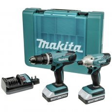 Комби винтоверт и ударен винтоверт Makita dx18015x1, 2x18V