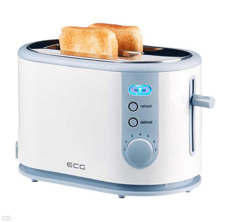 Тостер за 2 филии ECG ST 8730, 800W