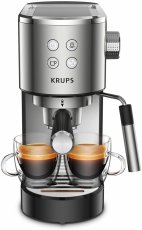 НОВА Еспресо машина KRUPS Virtuoso XP442C11, 15 бар, 1400 W, Сребрист/Черен